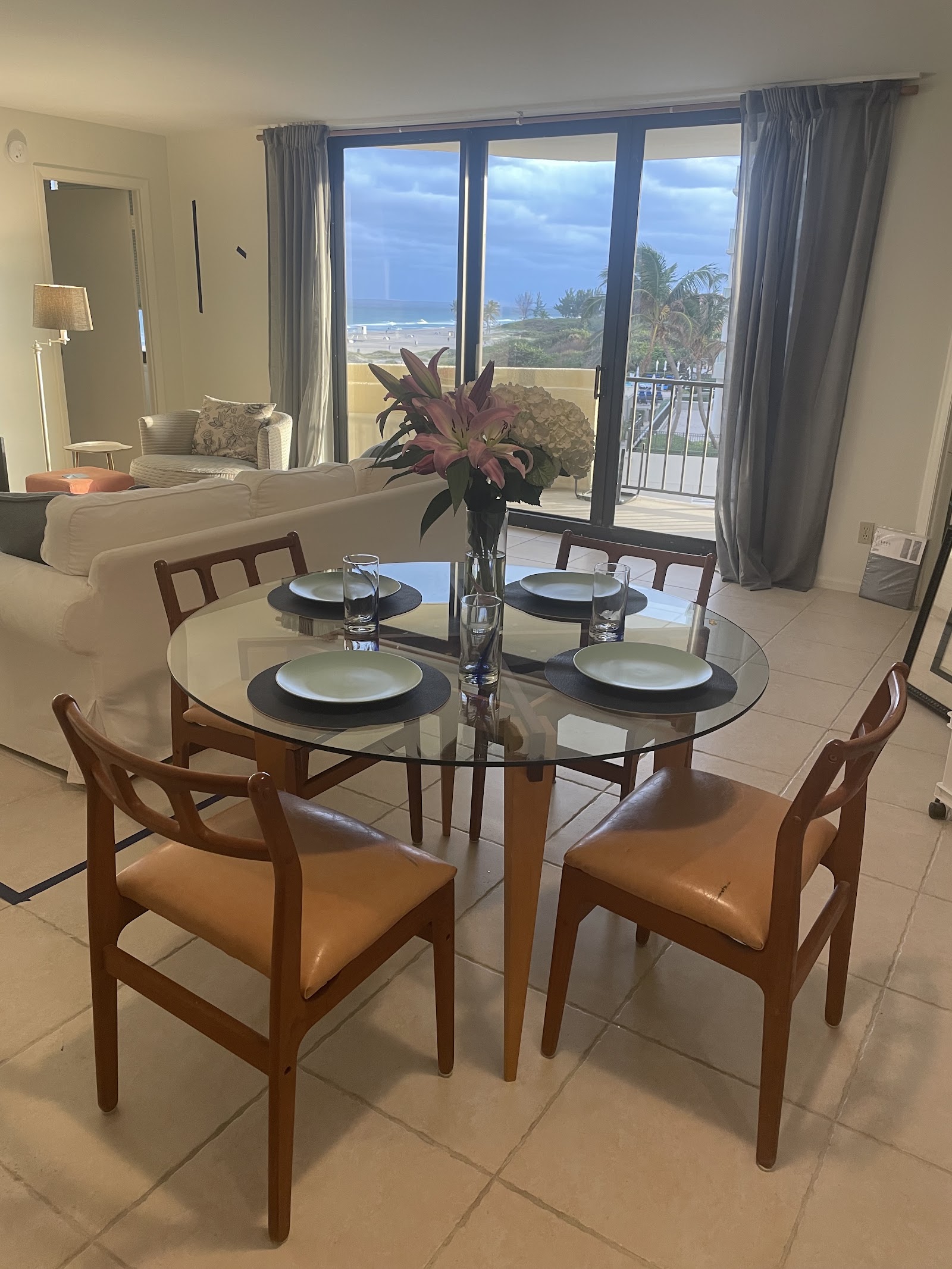 Living and dining space inside the private residence
