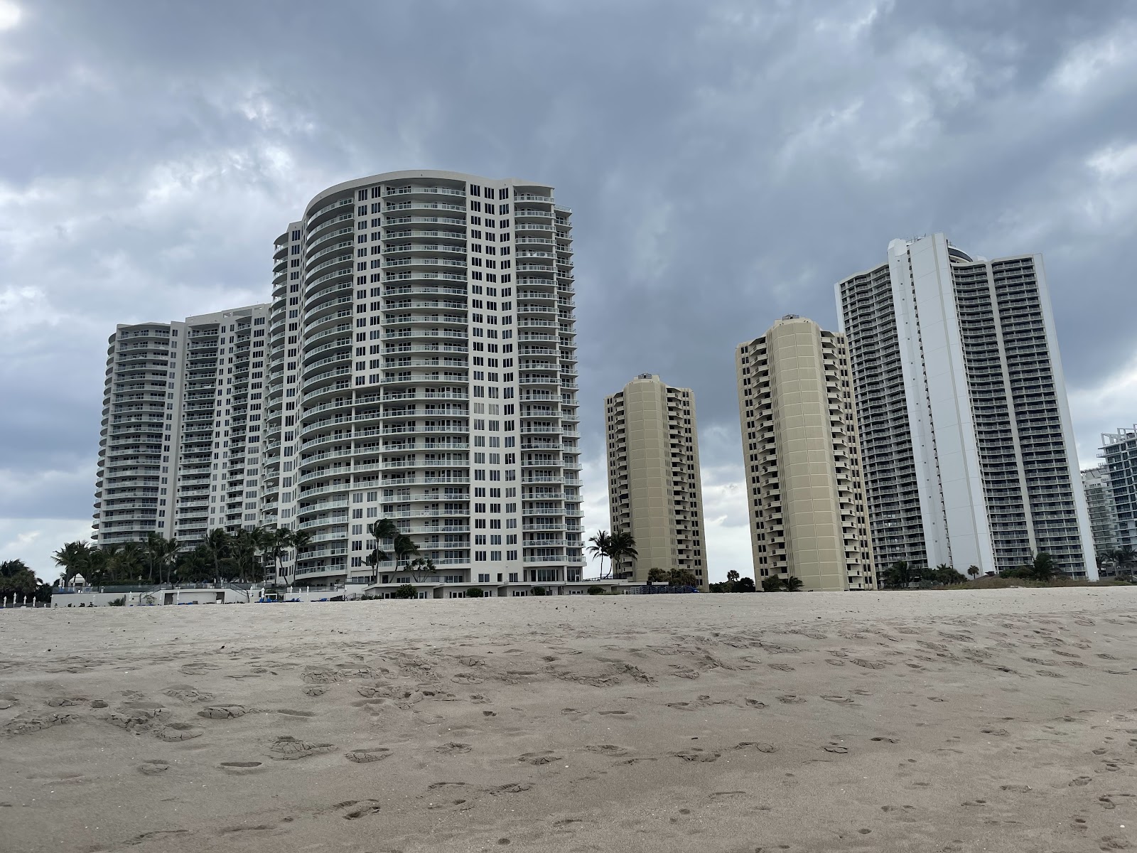 Aerial view of Singer Island between the Atlantic and Intracoastal